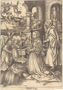 The Nativity by Israhel van Meckenem after Hans Holbein the Elder