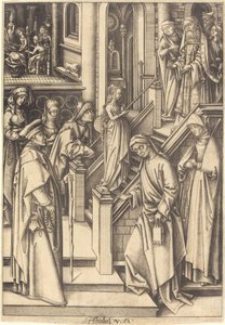 The Presentation of the Virgin by Israhel van Meckenem after Hans Holbein the Elder