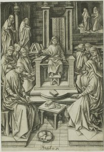 Christ Among the Doctors by Israhel van Meckenem the younger