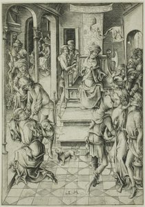 Christ before Annas by Israhel van Meckenem the younger