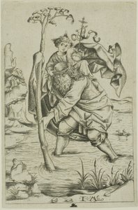 Saint Christopher by Israhel van Meckenem the younger