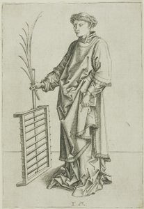 St. Laurence by Israhel van Meckenem the younger