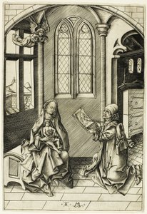 St. Luke Portraying the Madonna by Israhel van Meckenem the younger