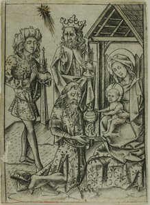 The Adoration of the Magi by Israhel van Meckenem the younger