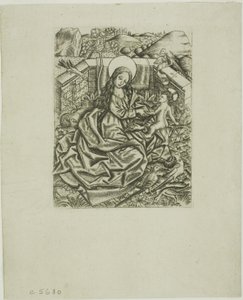The Virgin and Child in the Garden by Israhel van Meckenem the younger