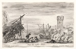 Views of Sea Ports: View of the Italian Coast by Israël Henriet