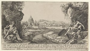 View of Rome with Two River Gods by Israël Silvestre