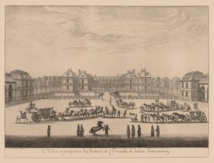 View and Perspective of the Château de Versailles, from Inside the Courtyard