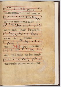 Leaf 8 from an Antiphonal Fragment by Italian 13th Century