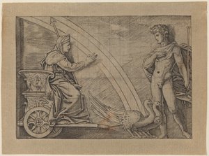 Juno in a Chariot Pulled by Peacocks by Italian 16th Century