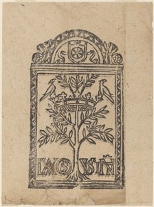 Tree with Crown and Two Birds by Italian 16th Century