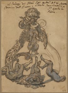 Door Knocker with Zeus Vanquishing Giants by Italian 17th Century or Italian 18th Century