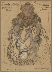 Door Knocker with Triton, Nereid, and Putti by Italian 17th or 18th Century