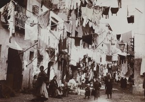A Characteristic Street in Palermo, 1920 by Italian Photographer