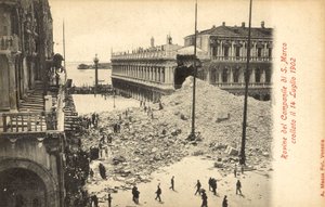 Collapse of the Campanile of San Marco, Venice, 14 July 1902 by Italian Photographer