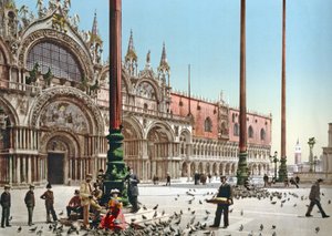 Feeding the pigeons in St Marks Square, Venice