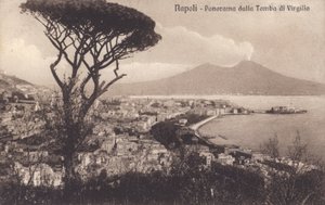 Naples - Panorama from the Tomb of Virgil by Italian Photographer