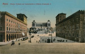 Piazza Venezia and monument to King Victor Emmanuel II of Italy, Rome by Italian Photographer
