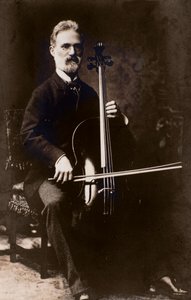 Portrait of Italian composer and cellist Alfredo Piatti by Italian Photographer