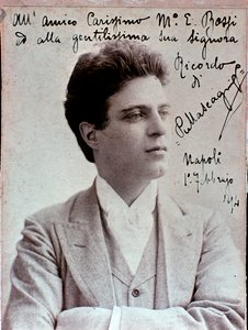 Portrait of Pietro Mascagni, Italian Composer by Italian Photographer
