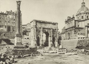 Roman Forum, Arch of Septimius Severus with the Column of Phocas by Italian Photographer