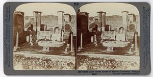 The House of Marcus Lucretius, Pompeii, from The Underwood Travel Library, 1895 by Italian Photographer