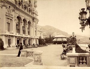 The Seafront Terrace near the Casino of Montecarlo, in Monaco by Italian Photographer