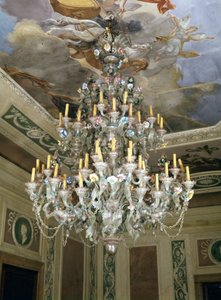 18th Century Murano Glass Chandelier at the Querini - Stampalia Foundation of Venice