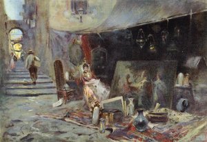 A Curiosity Shop in Naples by Italian School