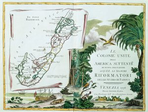 A Map of Bermuda, 1775-85 by Italian School