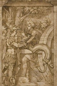 Alexander Cutting the Gordian Knot by Italian School