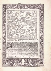 An illustrated page from a Latin edition of Plutarchus