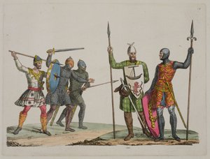 Anglo-Saxon Warriors, plate 14 from The History of the Nations