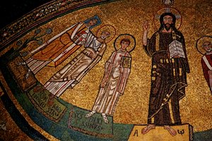 Apse with Christ, saints and Pope Gregory IV by Italian School