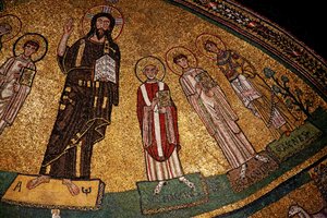 Apse with Christ, saints and Pope Gregory IV by Italian School