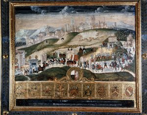 Arrival in Siena of Cosimo I of Medici (1389 - 1464) - National Archive, Siena