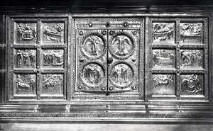 Back of the Wulvinius Altar, presented by Angilberto II in 835 by Italian School