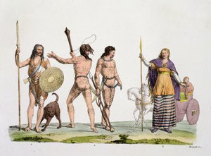 Britons, Caledonians, and Queen Boadicea, plate 4 from The History of the Nations by Italian School