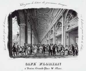 Caffe Florian in Piazza San Marco in Venice by Italian School
