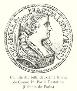 Camille Martelli, Second Wife of Cosimo I, by Pastorino, Cabinet de Paris by Italian School