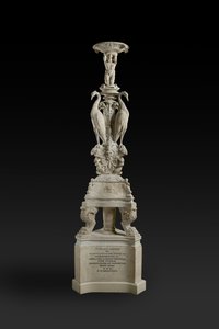 Candelabrum with Image of Cranes by Italian School