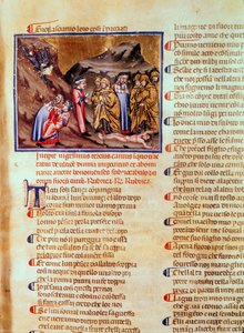 Dante and Virgil in the Circle of the Hypocrites, with Caiaphas Crucified on the Ground, from the Divine Comedy (the Inferno) by Italian School