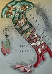 Caricature of Italy During the Unification, 1866 by Italian School