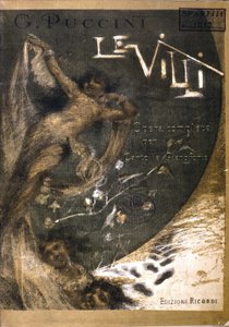 Cover of the score for “Le Villi”, the Opera (1884) in two acts for Puccini