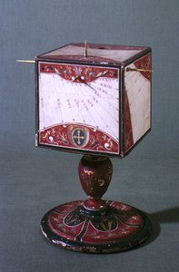 Cubical sundial showing the time in ancient Italian, Babylonian and Jewish systems of hours, Florentine, c.1560