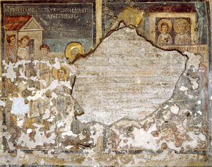 Damaged fresco from Santa Maria Antiqua, Rome