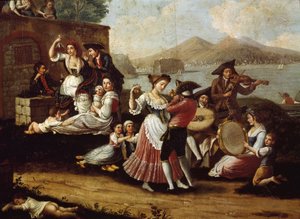Dance scene and popular party in Naples