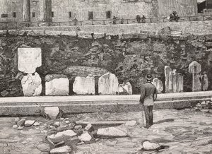 Decorative hemicycle in Roman Forum, Rome, Italy by Italian School