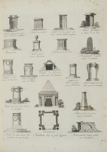 Designs for garden ornaments, from A Compendium of Drawings, by J.G. Grohmann by Italian School