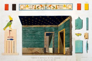 Details of a room inside a pyramid at Abusir, Egypt, engraved by Girolamo Segato by Italian School